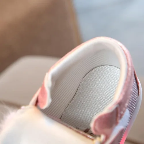 Vista 5 de Botas de invierno para bebés y niñas de 1 a 6 años de edad, zapatos cálidos y antideslizantes