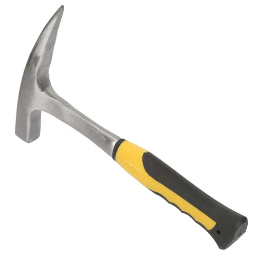 Vista 7 de Martillo de acero de doble cabeza con mango de goma para estudio geológico y minería (S(6.5 x 2.9 pulgadas)