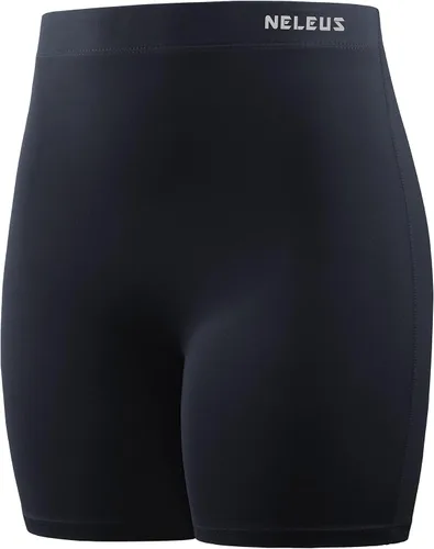 Vista 6 de NELEUS Pantalones cortos de yoga de cintura alta para mujer de 4 pulgadas