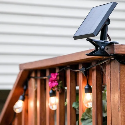 Vista 6 de Brightech Ambience Pro - Panel solar de repuesto, compatible solo con luces LED Brightech de 1 W con control remoto, luces de patio trasero y patio