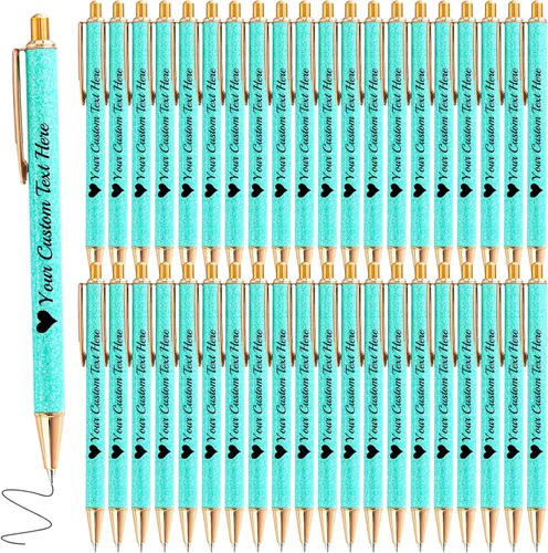 Vista 38 de Bolígrafos de purpurina personalizados con nombre impreso, bolígrafo personalizado con barril de metal, retráctil, bonito y elegante, regalos