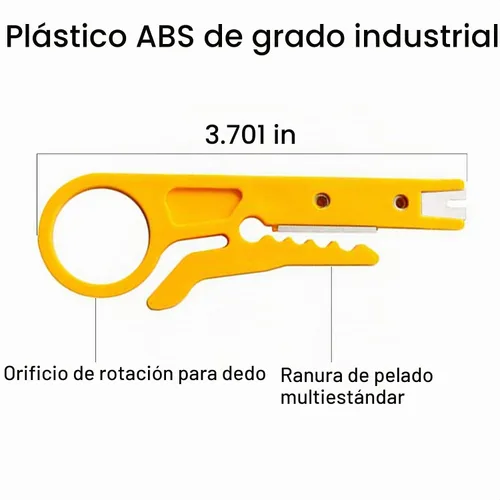 Vista 2 de VANICE Mini pelacables paquete de 3 pelacables de red cortador de perforación