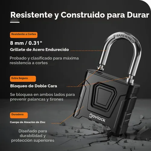 Vista 4 de Candado de combinación para exteriores, resistente, grande, resistente a la intemperie con código, para puertas, vallas, cobertizos, taquillas