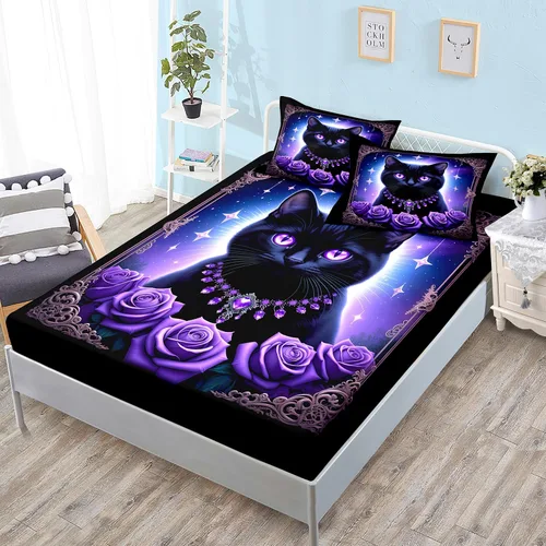 Vista 30 de HOSIMA - Juego de ropa de cama con diseño de ajolote para decoración de dormitorio infantil, patrón de dibujos animados espaciales Kawaii, animales