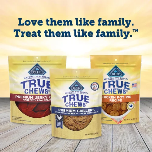Vista 9 de Blue Buffalo True Chews Premium Grillers Golosinas Naturales para Perros, Pollo, Bolsa de 12 onzas
