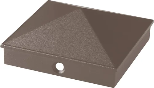 Vista 2 de MOLIGOU Tapones para postes de valla piramidal de aluminio de 4 x 4 pulgadas, cubiertas para postes de madera estándar de 3.5 x 3.5 pulgadas