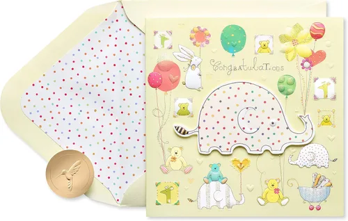 Vista 8 de Papyrus Tarjeta de baby shower para niña (So Happy You're Here)