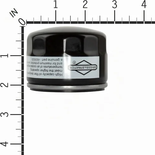 Vista 2 de Filtro de aceite de Briggs & Stratton, modelo 492932S, 1, Negro
