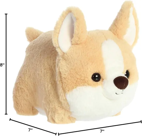 Vista 5 de Aurora Adorable Spudsters Colby Corgi - Animal de peluche – Forma redonda que hace que los abrazos reconfortantes – Perfecto para niños de todas