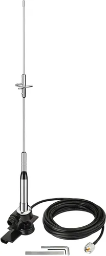 Vista 8 de Bingfu Antena de alta ganancia para radio de jamón móvil para vehículos, VHF UHF de doble banda 136-174MHz 400-470MHz, antenas antioxidantes