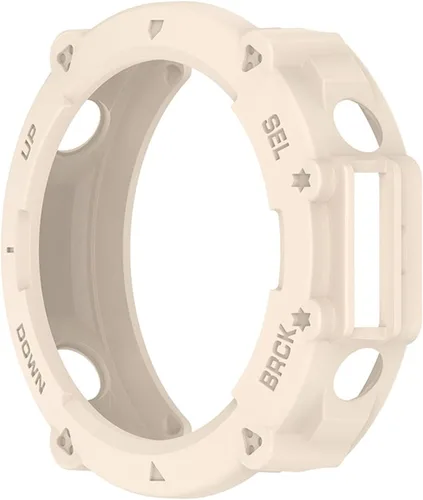 Vista 5 de Funda protectora compatible con Amazfit T-Rex Ultra Watch, TPU suave a prueba de golpes, funda protectora de marco para reloj inteligente, 2 Beige