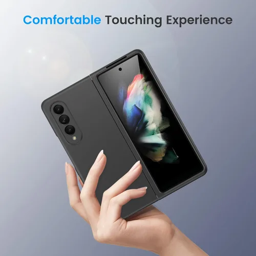 Vista 7 de Ruky para Galaxy Z Fold 3 Estuche de cuerpo completo, protector de pantalla incorporado, estuche protector ultradelgado de PC duro, antiarañazos, a