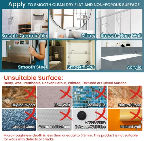 Vista 8 de TAILI - Portacepillos patentado con ventosa, soporte para cepillo de dientes de acero inoxidable anti-acumulación de agua para ducha, organizador