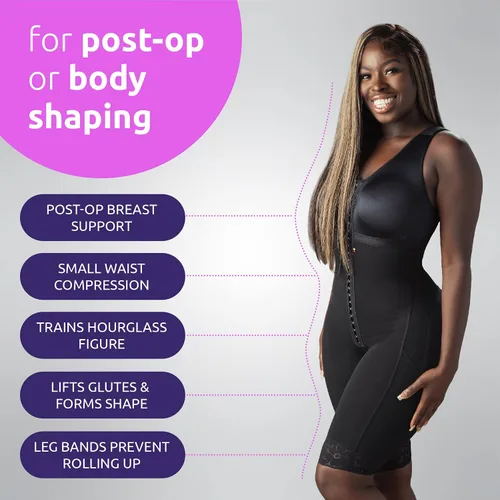 Vista 4 de Snatched Body - Womens Stage 1 Faja Colombianas with Bra Shapewear BBL Post Surgery Compression Garment Butt Lifting