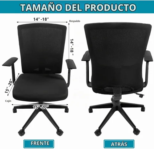 Vista 2 de Tatuo - 4 fundas para silla de computadora con funda para reposabrazos