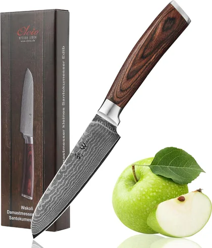 Vista 15 de Wakoli EDIB - Cuchillo deshuesador de damasco, hoja de precisión de 5.7 pulgadas, cuchillo de cocina profesional con núcleo VG10, mango ergonómico