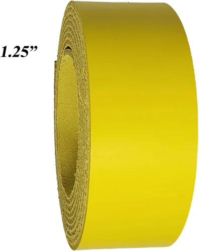 Vista 8 de Amarillo Tiras de piel 2 inch de ancho hasta 96 inch de largo – 6 – 7. (2.4 – 2,8 mm.) LATIGO tiras de piel por pitka piel