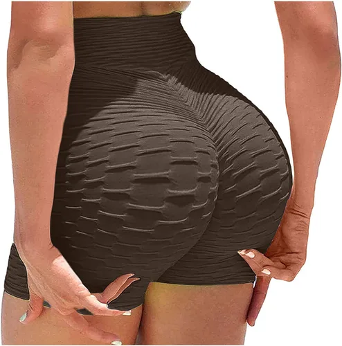 Vista 2 de Women Scrunch Butt Yoga Shorts Yoga Running Booty Contour Gym Shorts Stretch Honeycomb Skinny Workout Sport Hot Shorts