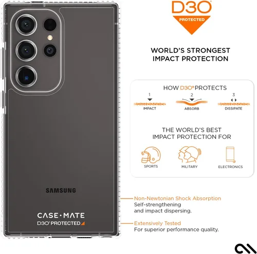 Vista 8 de Case-Mate Funda transparente resistente para Samsung Galaxy S24 Ultra [protección contra caídas D3O de 16 pies] [compatible con carga inalámbrica]