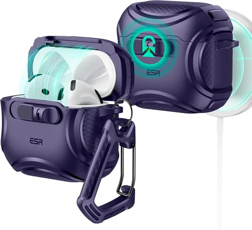 Vista 17 de ESR Funda para AirPods Pro 3 (2025), Compatible con Funda de AirPods Pro de 3ª Generación (Cable USB-C), MagSafe Sin Esfuerzo, Bloqueo a Prueba