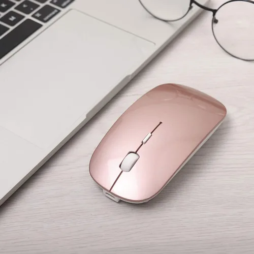 Vista 8 de Ratón inalámbrico Bluetooth de 2.4 GHz, modo doble, delgado, recargable, mouse inalámbrico silencioso USB, 3 DPI ajustables, compatible con laptop