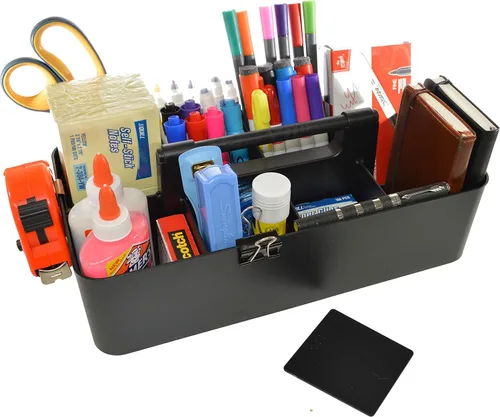 Vista 6 de Divisores DIY de 8 Compartimentos, Caddy Portátil Grande, Multiusos, Apilable, Solución Moderna para Escuela, Oficina, Escritorio, Uso Infinito