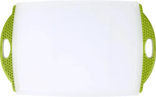 Vista 4 de Dexas Tabla de cortar de granito pesado con asas de punta, 10 x 15 pulgadas, poliéster de granito pesado