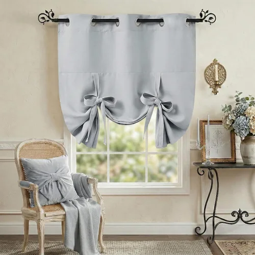Vista 15 de Pony Dance Cenefa Enrollable Beige - Cenefa de Ventana para Cocina Cortina Enrollable con Ojales para Decoración del Hogar Cenefa Ajustable, 42''An