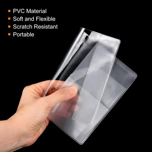 Vista 6 de PATIKIL Funda para pasaporte, paquete de 8 fundas protectoras para pasaporte, organizador para tarjetas de crédito, PVC con ranuras multicapa