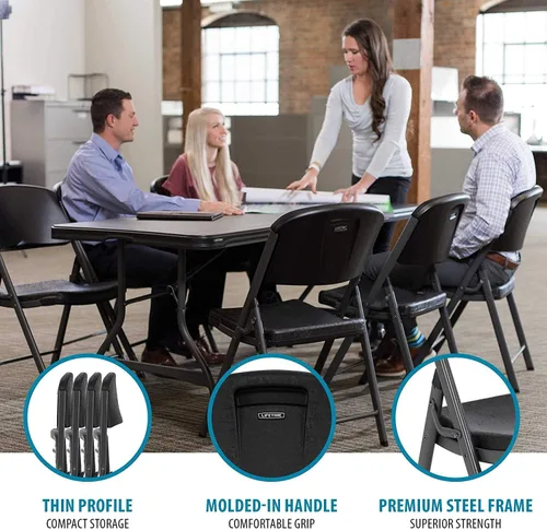 Vista 5 de Lifetime Silla plegable con color negro Model#80887U (4, negro)