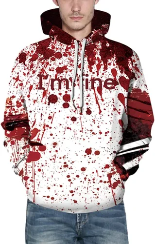Vista 5 de EUDOLAH Sudadera con capucha Joker para hombre, con estampado digital, anime, con capucha, diseño de galaxia, para NavidadHalloween para mujer