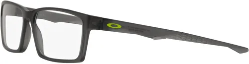 Vista 3 de Oakley OX8060 - Marcos rectangulares para lentes recetados para hombre, color gris satinado ahumadolente demo, 2.323in, Lente gris satinado