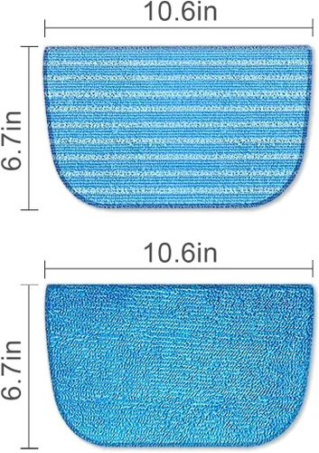 Vista 3 de Paquete de 6 almohadillas de microfibra para mopa de vapor de repuesto M2121, almohadilla de limpieza de agarre de suciedad