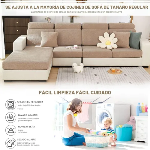 Vista 6 de ShowyLive 2025 Nueva Funda Universal Resistente al Desgaste para Sofá, Fundas de Reemplazo Elásticas para Cojín de Sofá, Fundas Antideslizantes