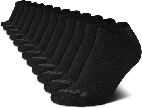 Vista 11 de AND1 Calcetines de corte bajo para hombre, paquete de 12 calcetines de compresión atléticos elásticos de rendimiento para hombres, calcetines Azul