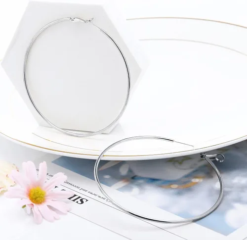 Vista 8 de Gacimy Gold Aretes de aro para mujer, chapados en oro real de 14 quilates, plata de ley 925 con poste de oro para mujer