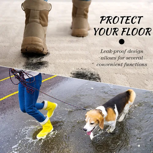 Vista 5 de Bandeja de zapatos de 4 piezas para entrada, bandeja impermeable para botas, tapete multiusos para perros y gatos, bandeja de comida para mascotas