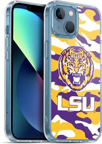 Vista 135 de Head Case Designs Funda de gel suave con licencia oficial de la Universidad Estatal de Louisiana LSU Camou compatible con Apple iPhone 7 Plus/iPhone
