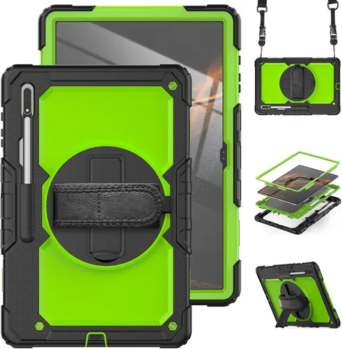 Vista 12 de Dteck Funda inteligente de cuero para Samsung Galaxy Tab S8 Ultra de 14.6 pulgadas 2022, azul con bolsillo frontal, soporte de múltiples ángulos