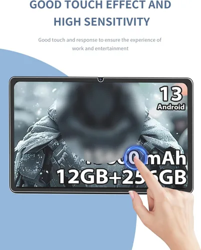 Vista 3 de [Paquete de 2] Protector de pantalla para tableta HOTWAV R7 de 10.1 pulgadas, película de vidrio templado de 10.1 pulgadas, protector de pantalla