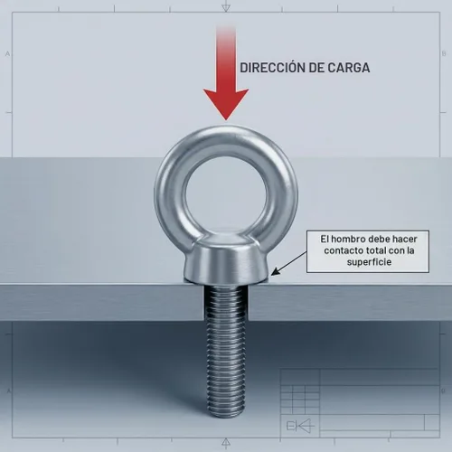Vista 3 de QWORK Cáncamos roscados, paquete de 5, 3/4" x 4" tornillos de acero inoxidable de grado marino para hombro