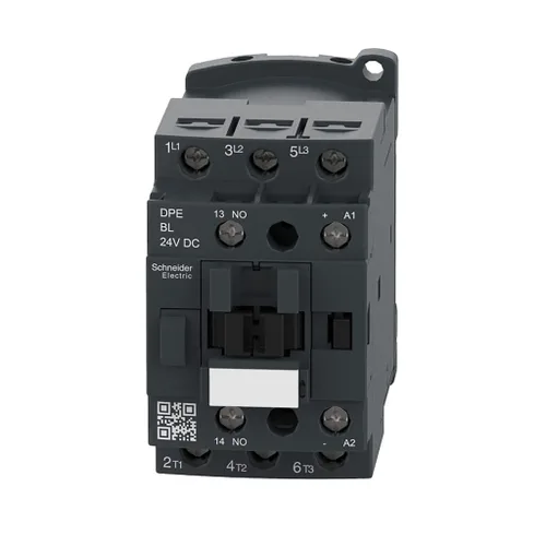 Vista 3 de Schneider Electric DPE09BL Easy TeSys IEC Contactor Bobina de 24 VCC Contactor HVAC y CA, compresores, bombas y más con terminales de abrazadera