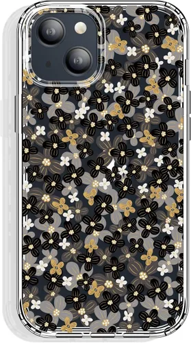 Vista 31 de GYZYA Funda transparente para iPhone 14 y iPhone 13 de 6.1 pulgadas con diseño de patrón, funda protectora delgada de TPU + parachoques a prueba