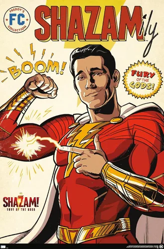 Vista 12 de Trends International DC Comics Movie Shazam! Fury of the Gods - Póster de pared de cómic, 22.4 pulgadas de largo x 14.7 pulgadas, versión enmarcada