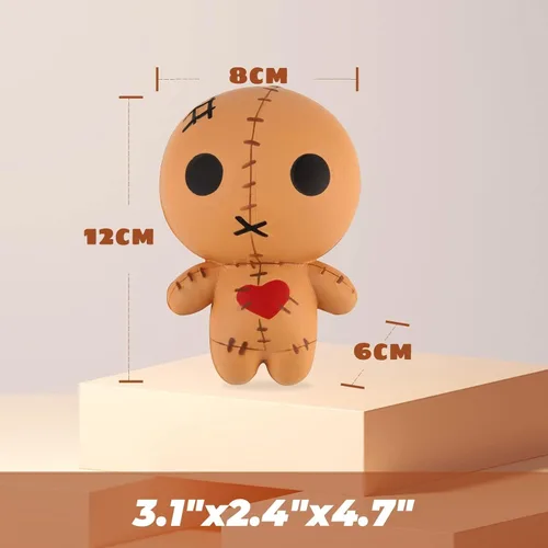 Vista 3 de Anboor Muñecos de vudú de 4.7 pulgadas, muñeca fantasma de Halloween, kawaii, suave, lento aumento, perfumado, para aliviar el estrés, juguetes