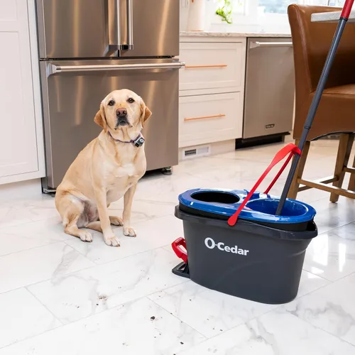 Vista 5 de O-Cedar EasyWring RinseClean - Recambio de microfibra para trapeador giratorio, 1 paquete, color azul