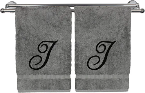 Vista 132 de Toalla de mano con monograma, regalo personalizado, 16 x 30 pulgadas, extra absorbente, 100% algodón turco, acabado de rizo suave, para baño, cocina