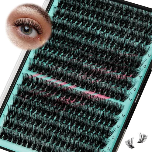 Vista 23 de Kit de Extensión de Pestañas, Kit de Racimos de Pestañas DIY 168Pcs con Pegamento de Unión y Sello Impermeable, Removedor de Pestañas para Kit