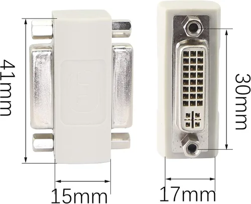 Vista 3 de YOUCHENG Acoplador DVI hembra a hembra, extensor de señal de cable serie DVI24+5/DVI-I, para extender y conectar dos cables DVI (paquete de 2)