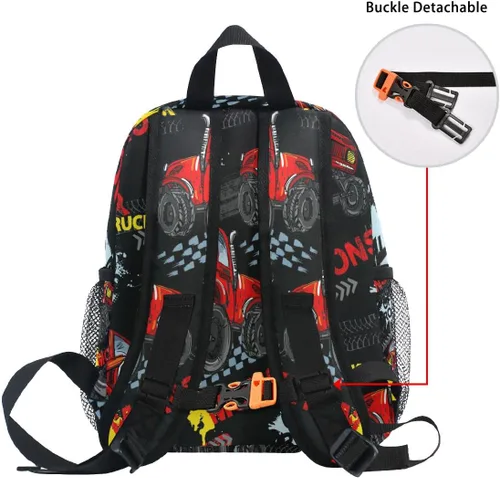 Vista 5 de Glaphy Mochilas infantiles personalizadas, Monster Truck, Mochilas Daypack
